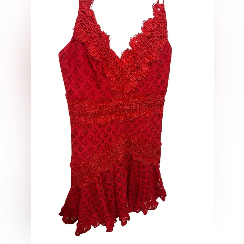 Selfie Leslie Red Mini Dress Women’s Small NWT - Picture 2 of 8